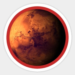 Planet Mars Sticker